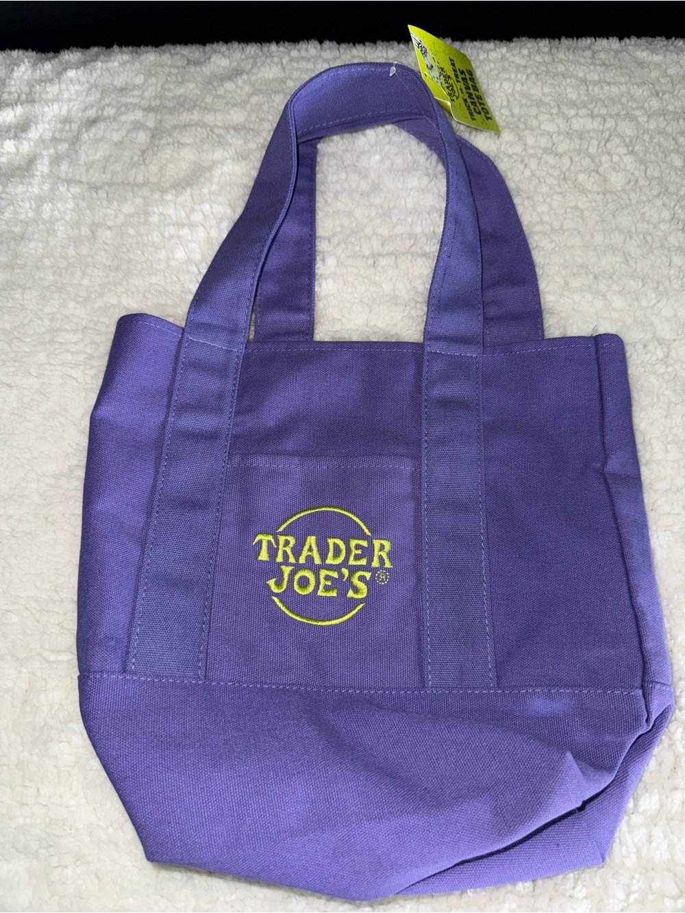 Trader Joe's Purple Canvas Tote Bag